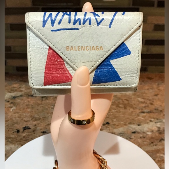 Balenciaga Leather Compact Wallet 😍🔥❤️💙 - Picture 8 of 17